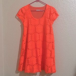 Neon Lace Daisy Babydoll Dress
